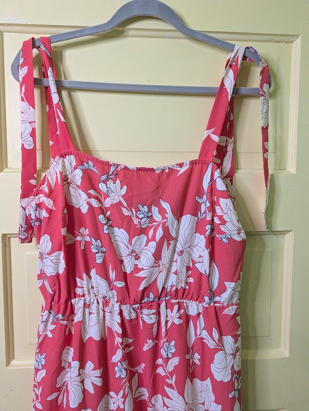 NWT Social Standard by Sanctuary Floral Tie Strap Maxi Sundress Large Pink - Picture 3 of 11